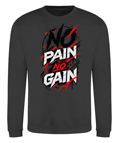 ABSTRACT POWER - NO PAIN NO GAIN - Contemporary Art, Geometric Art, Geometric Design, Brutalist Design, No Pain No Gain, Abstract Fitness, Abstract Art, Abstract Design, Modern Fitness, Modern Gym, Gym, Fitness, Kraftsport, Bodybuilding, Workout, Training, Gym Motivation, Fitness Motivation, Motivation, Strength, Power, Strong, Muscle, Fitness Lifestyle, Gym Lifestyle, Streetwear, Urban Style, Graphic Design, Typography, Typography Art, Modern Typography, Abstract Typography, Graphic T Shirt, Fitness Shirt, Gym Shirt, Workout Shirt, Bodybuilding Shirt, Sport Shirt, Gym Wear, Fitness Wear, Streetwear Shirt, Minimalist Design, Modern Art, Urban Art, Artistic Shirt, Statement Shirt, Motivation Shirt, Männer Fitness, Sportbekleidung, Fitness Geschenk, Gym Geschenk, Geschenk für Sportler, Geschenk für Bodybuilder, Hardcore Fitness, Training Motivation, Discipline, No Excuses - Sweatshirt