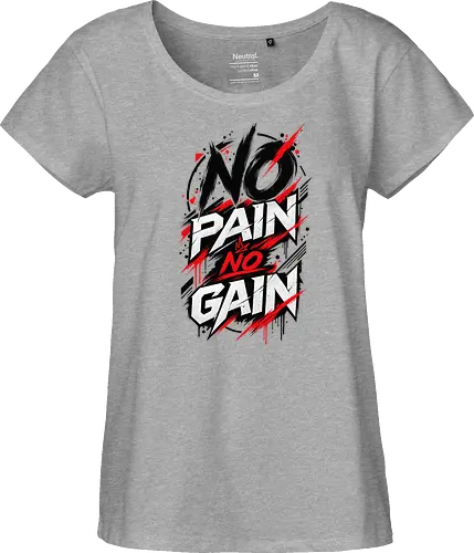 ABSTRACT POWER - NO PAIN NO GAIN - Contemporary Art, Geometric Art, Geometric Design, Brutalist Design, No Pain No Gain, Abstract Fitness, Abstract Art, Abstract Design, Modern Fitness, Modern Gym, Gym, Fitness, Kraftsport, Bodybuilding, Workout, Training, Gym Motivation, Fitness Motivation, Motivation, Strength, Power, Strong, Muscle, Fitness Lifestyle, Gym Lifestyle, Streetwear, Urban Style, Graphic Design, Typography, Typography Art, Modern Typography, Abstract Typography, Graphic T Shirt, Fitness Shirt, Gym Shirt, Workout Shirt, Bodybuilding Shirt, Sport Shirt, Gym Wear, Fitness Wear, Streetwear Shirt, Minimalist Design, Modern Art, Urban Art, Artistic Shirt, Statement Shirt, Motivation Shirt, Männer Fitness, Sportbekleidung, Fitness Geschenk, Gym Geschenk, Geschenk für Sportler, Geschenk für Bodybuilder, Hardcore Fitness, Training Motivation, Discipline, No Excuses - Fairtrade Girl Shirt