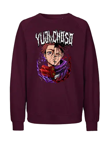 Yuji vs Choso Brothers of Chaos JJK - Choso, Jujutsu, rivalry art, brothers clash, Yuji Itadori, weeb gift, dynamic duo, anime graphic tee - Fairtrade Sweatshirt