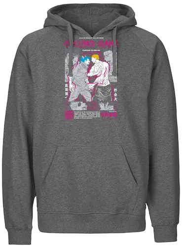 Kishimo vs Hakari Culling Game JJK - otaku, shonen anime, JJK fan gift, Hakari, Culling Game, Jujutsu, manga panel, fight scene - Fairtrade Hoodie