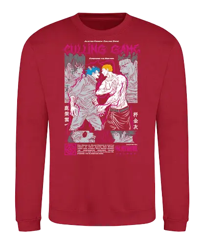 Kishimo vs Hakari Culling Game JJK - otaku, shonen anime, JJK fan gift, Hakari, Culling Game, Jujutsu, manga panel, fight scene - Sweatshirt