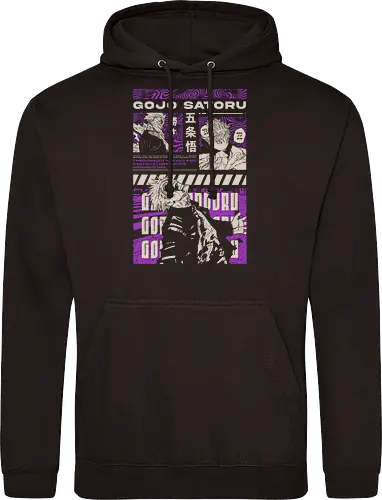Gojo Satoru Infinite Power JJK - strongest sorcerer, DTG print, purple manga, anime fan gift, six eyes, Gojo Satoru, Jujutsu, JJK apparel - Standard Hoodie