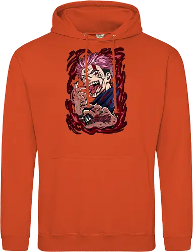 Sukuna King of Curses Savage Energy JJK - Sukuna, Ryomen Sukuna, Jujutsu, king of curses, villain energy, dark anime tee, otaku birthday, cursed spirit - Standard Hoodie