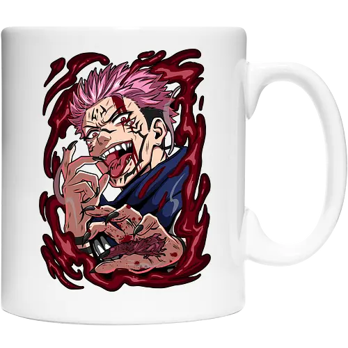 Sukuna King of Curses Savage Energy JJK - Sukuna, Ryomen Sukuna, Jujutsu, king of curses, villain energy, dark anime tee, otaku birthday, cursed spirit - Keramiktasse