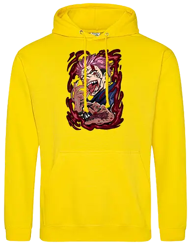 Sukuna King of Curses Savage Energy JJK - Sukuna, Ryomen Sukuna, Jujutsu, king of curses, villain energy, dark anime tee, otaku birthday, cursed spirit - Standard Hoodie