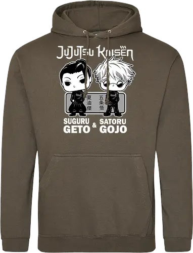 Gojo and Geto Best Friends JJK - cute JJK tee, Gojo Satoru, Suguru Geto, Jujutsu, Funko style, chibi anime, best friends, weeb gift - Standard Hoodie