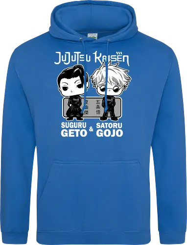 Gojo and Geto Best Friends JJK - cute JJK tee, Gojo Satoru, Suguru Geto, Jujutsu, Funko style, chibi anime, best friends, weeb gift - Standard Hoodie