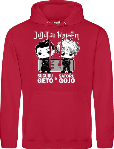 Gojo and Geto Best Friends JJK - cute JJK tee, Gojo Satoru, Suguru Geto, Jujutsu, Funko style, chibi anime, best friends, weeb gift - Standard Hoodie