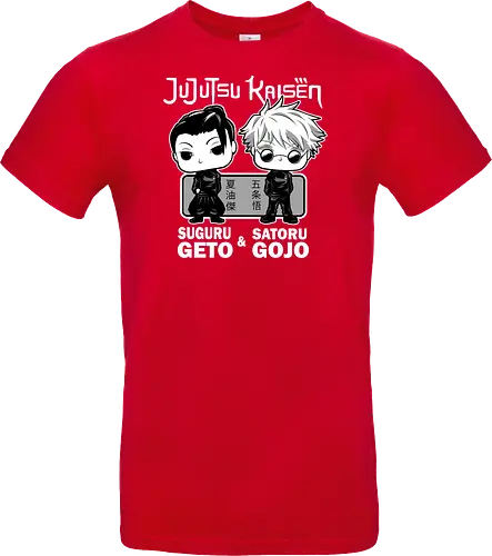 Gojo and Geto Best Friends JJK - cute JJK tee, Gojo Satoru, Suguru Geto, Jujutsu, Funko style, chibi anime, best friends, weeb gift - Standard T-Shirt