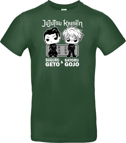 Gojo and Geto Best Friends JJK - cute JJK tee, Gojo Satoru, Suguru Geto, Jujutsu, Funko style, chibi anime, best friends, weeb gift - Standard T-Shirt