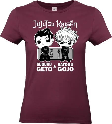 Gojo and Geto Best Friends JJK - cute JJK tee, Gojo Satoru, Suguru Geto, Jujutsu, Funko style, chibi anime, best friends, weeb gift - Standard T-Shirt (Frauen)