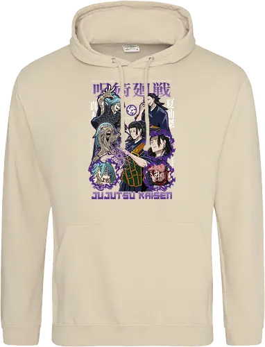 Geto vs Mahito Fearless Sorcerers JJK - Suguru Geto, Mahito, Jujutsu, villain showdown, cursed technique, anime fan art, dark aesthetic, sorcerer clash - Standard Hoodie