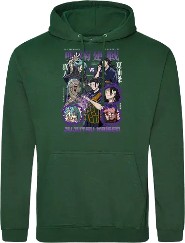 Geto vs Mahito Fearless Sorcerers JJK - Suguru Geto, Mahito, Jujutsu, villain showdown, cursed technique, anime fan art, dark aesthetic, sorcerer clash - Standard Hoodie