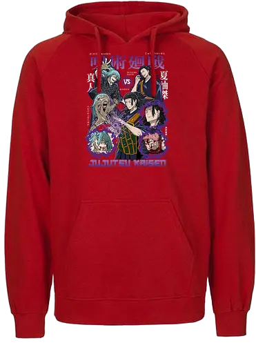 Geto vs Mahito Fearless Sorcerers JJK - Suguru Geto, Mahito, Jujutsu, villain showdown, cursed technique, anime fan art, dark aesthetic, sorcerer clash - Fairtrade Hoodie