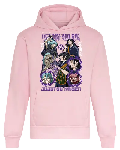 Geto vs Mahito Fearless Sorcerers JJK - Suguru Geto, Mahito, Jujutsu, villain showdown, cursed technique, anime fan art, dark aesthetic, sorcerer clash - Heavyweight Hoodie