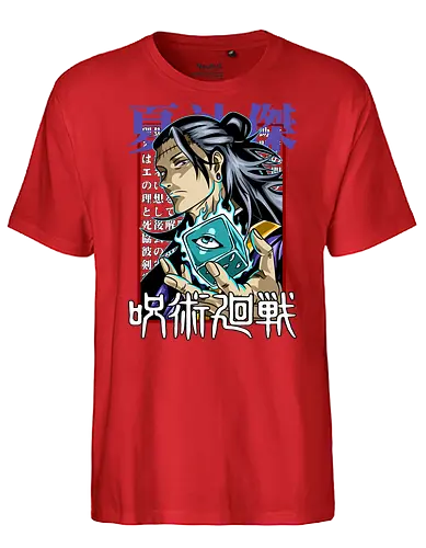 Geto Cursed Spirit Master Jujutsu - anime otaku, shonen gift, JJK villain, Suguru Geto, Jujutsu, cursed spirit user, manga portrait, antagonist energy - Fairtrade T-Shirt