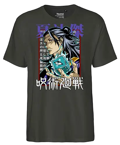 Geto Cursed Spirit Master Jujutsu - anime otaku, shonen gift, JJK villain, Suguru Geto, Jujutsu, cursed spirit user, manga portrait, antagonist energy - Fairtrade T-Shirt