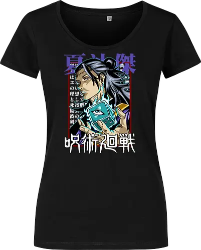 Geto Cursed Spirit Master Jujutsu - anime otaku, shonen gift, JJK villain, Suguru Geto, Jujutsu, cursed spirit user, manga portrait, antagonist energy - Damen T-Shirt