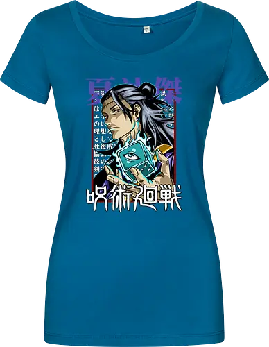 Geto Cursed Spirit Master Jujutsu - anime otaku, shonen gift, JJK villain, Suguru Geto, Jujutsu, cursed spirit user, manga portrait, antagonist energy - Damen T-Shirt