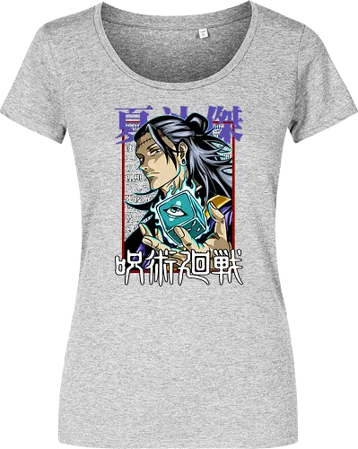 Geto Cursed Spirit Master Jujutsu - anime otaku, shonen gift, JJK villain, Suguru Geto, Jujutsu, cursed spirit user, manga portrait, antagonist energy - Damen T-Shirt