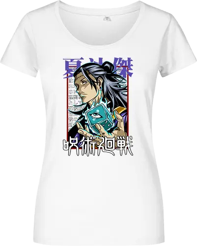 Geto Cursed Spirit Master Jujutsu - anime otaku, shonen gift, JJK villain, Suguru Geto, Jujutsu, cursed spirit user, manga portrait, antagonist energy - Damen T-Shirt