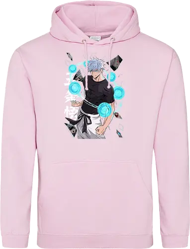 Gojo Six Eyes Infinity Unleashed JJK - Gojo Satoru, six eyes, Jujutsu, infinity technique, teal aesthetic, strongest ever, anime birthday, JJK graphic tee - Standard Hoodie