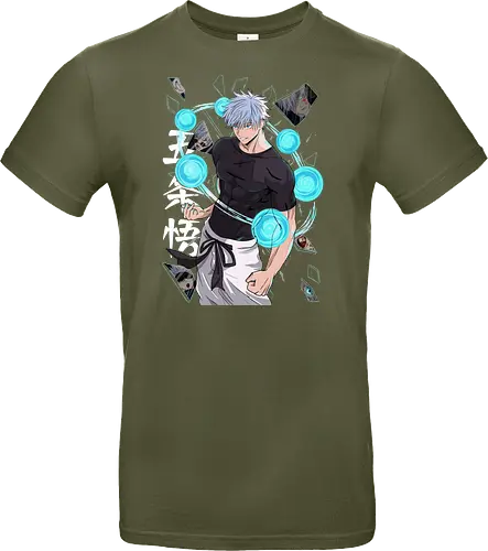 Gojo Six Eyes Infinity Unleashed JJK - Gojo Satoru, six eyes, Jujutsu, infinity technique, teal aesthetic, strongest ever, anime birthday, JJK graphic tee - Standard T-Shirt