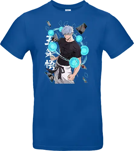 Gojo Six Eyes Infinity Unleashed JJK - Gojo Satoru, six eyes, Jujutsu, infinity technique, teal aesthetic, strongest ever, anime birthday, JJK graphic tee - Standard T-Shirt