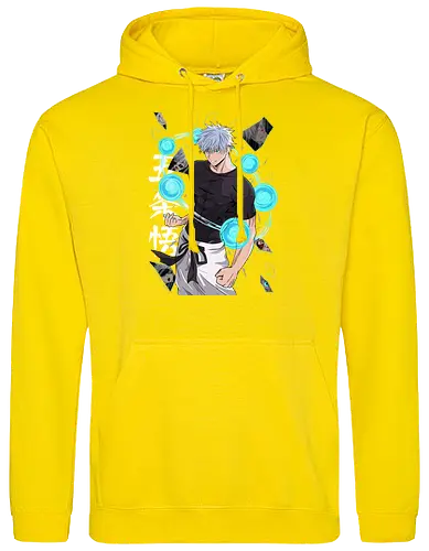 Gojo Six Eyes Infinity Unleashed JJK - Gojo Satoru, six eyes, Jujutsu, infinity technique, teal aesthetic, strongest ever, anime birthday, JJK graphic tee - Standard Hoodie