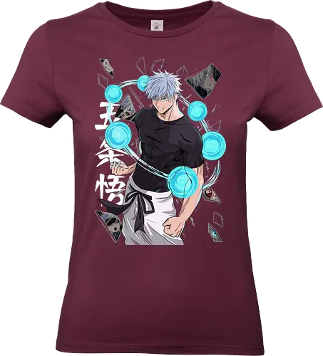 Gojo Six Eyes Infinity Unleashed JJK - Gojo Satoru, six eyes, Jujutsu, infinity technique, teal aesthetic, strongest ever, anime birthday, JJK graphic tee - Standard T-Shirt (Frauen)