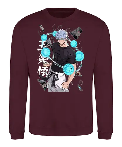 Gojo Six Eyes Infinity Unleashed JJK - Gojo Satoru, six eyes, Jujutsu, infinity technique, teal aesthetic, strongest ever, anime birthday, JJK graphic tee - Sweatshirt