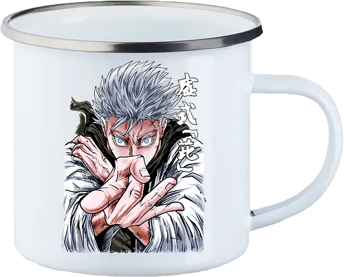 Gojo Limitless Domain JJK - otaku apparel, manga art style, Gojo Satoru, Jujutsu, limitless, domain expansion, white hair, cool anime tee - Emailletasse