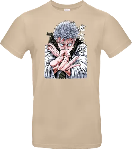 Gojo Limitless Domain JJK - otaku apparel, manga art style, Gojo Satoru, Jujutsu, limitless, domain expansion, white hair, cool anime tee - Standard T-Shirt