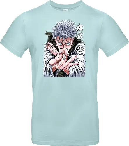 Gojo Limitless Domain JJK - otaku apparel, manga art style, Gojo Satoru, Jujutsu, limitless, domain expansion, white hair, cool anime tee - Standard T-Shirt