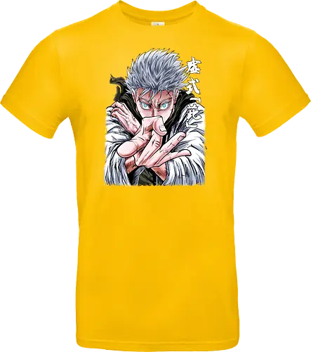 Gojo Limitless Domain JJK - otaku apparel, manga art style, Gojo Satoru, Jujutsu, limitless, domain expansion, white hair, cool anime tee - Standard T-Shirt