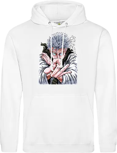 Gojo Limitless Domain JJK - otaku apparel, manga art style, Gojo Satoru, Jujutsu, limitless, domain expansion, white hair, cool anime tee - Standard Hoodie