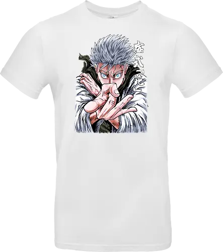 Gojo Limitless Domain JJK - otaku apparel, manga art style, Gojo Satoru, Jujutsu, limitless, domain expansion, white hair, cool anime tee - Standard T-Shirt