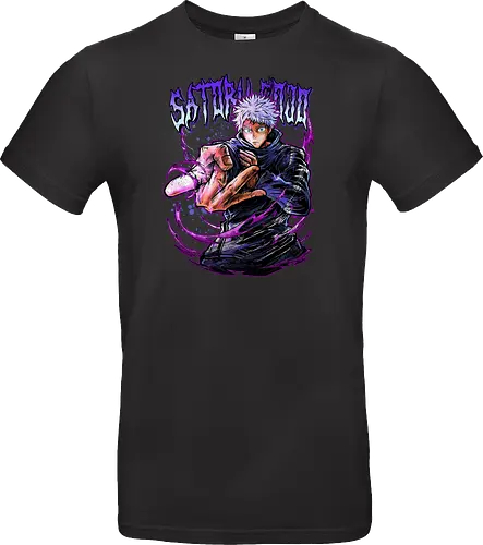 Gojo Neon Cursed Energy JJK Color - otaku streetwear, JJK colorful, Gojo Satoru, Jujutsu, neon purple, electric energy, DTF print, rave anime - Standard T-Shirt