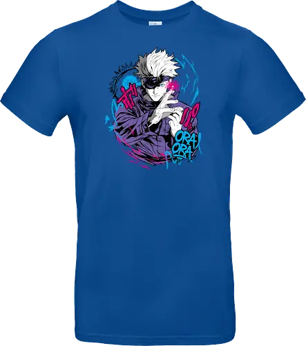 Gojo Prison Realm Oral Chaos JJK - Gojo Satoru, Prison Realm, Jujutsu, sealed sorcerer, graffiti anime, street art style, weeb tee, JJK fan merch - Standard T-Shirt