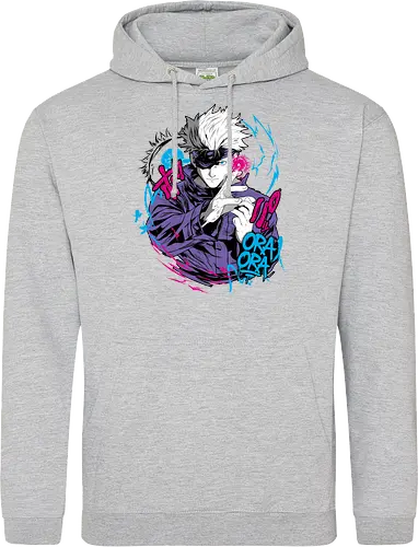 Gojo Prison Realm Oral Chaos JJK - Gojo Satoru, Prison Realm, Jujutsu, sealed sorcerer, graffiti anime, street art style, weeb tee, JJK fan merch - Standard Hoodie