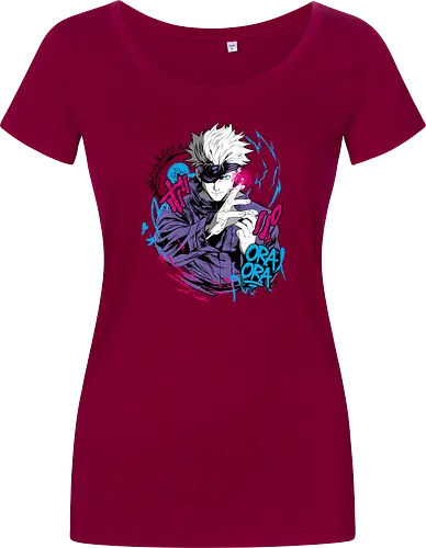 Gojo Prison Realm Oral Chaos JJK - Gojo Satoru, Prison Realm, Jujutsu, sealed sorcerer, graffiti anime, street art style, weeb tee, JJK fan merch - Damen T-Shirt