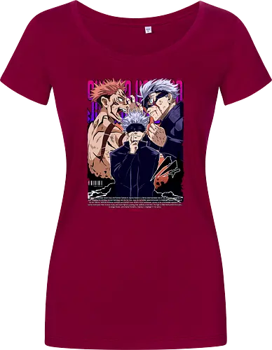 Gojo Sukuna Ultimate Showdown JJK - Gojo Satoru, Sukuna, Jujutsu, ultimate battle, manga clash, strongest vs king, anime rivalry, JJK gift - Damen T-Shirt