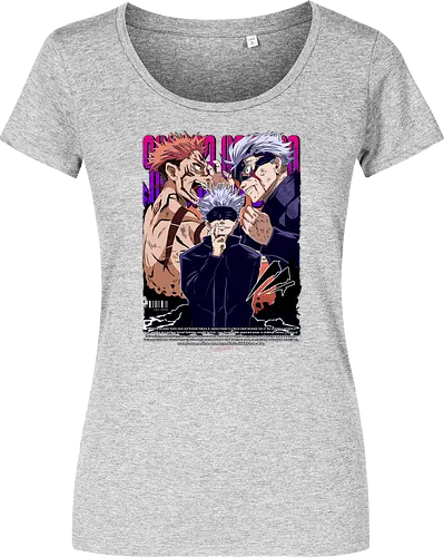 Gojo Sukuna Ultimate Showdown JJK - Gojo Satoru, Sukuna, Jujutsu, ultimate battle, manga clash, strongest vs king, anime rivalry, JJK gift - Damen T-Shirt