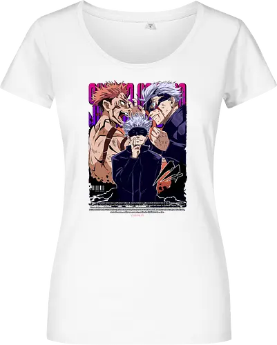 Gojo Sukuna Ultimate Showdown JJK - Gojo Satoru, Sukuna, Jujutsu, ultimate battle, manga clash, strongest vs king, anime rivalry, JJK gift - Damen T-Shirt