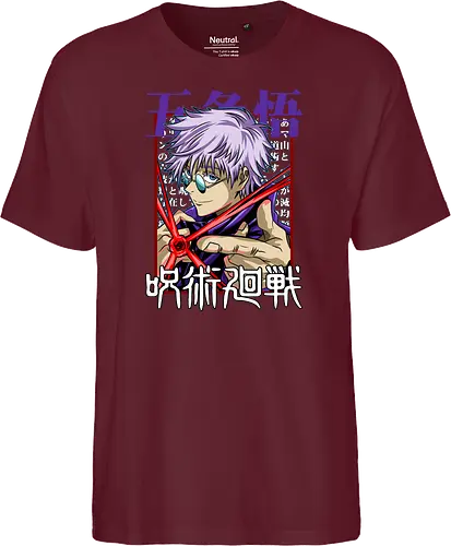 Gojo Satoru Reborn Legend Jujutsu - Jujutsu, legend returns, manga portrait, iconic sorcerer, anime lover gift, JJK aesthetic, white hair warrior, Gojo Satoru - Fairtrade T-Shirt
