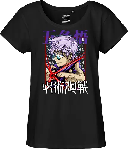 Gojo Satoru Reborn Legend Jujutsu - Jujutsu, legend returns, manga portrait, iconic sorcerer, anime lover gift, JJK aesthetic, white hair warrior, Gojo Satoru - Fairtrade Girl Shirt