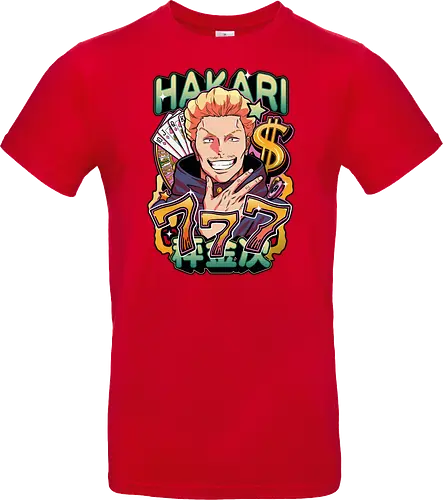 Hakari Jackpot Lucky Gambler JJK Energy - Hakari Kinji, Jujutsu, jackpot technique, lucky gambler, 777 anime, casino manga, otaku birthday gift, JJK rising star - Standard T-Shirt