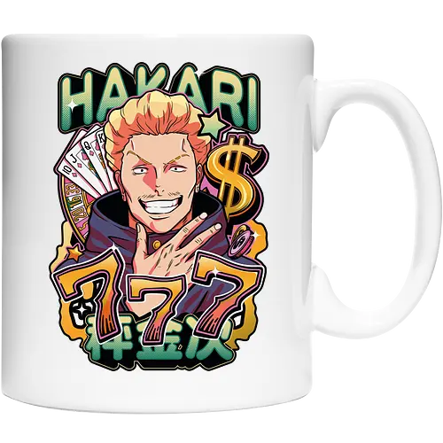 Hakari Jackpot Lucky Gambler JJK Energy - Hakari Kinji, Jujutsu, jackpot technique, lucky gambler, 777 anime, casino manga, otaku birthday gift, JJK rising star - Keramiktasse