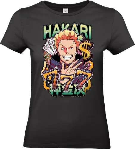 Hakari Jackpot Lucky Gambler JJK Energy - Hakari Kinji, Jujutsu, jackpot technique, lucky gambler, 777 anime, casino manga, otaku birthday gift, JJK rising star - Standard T-Shirt (Frauen)