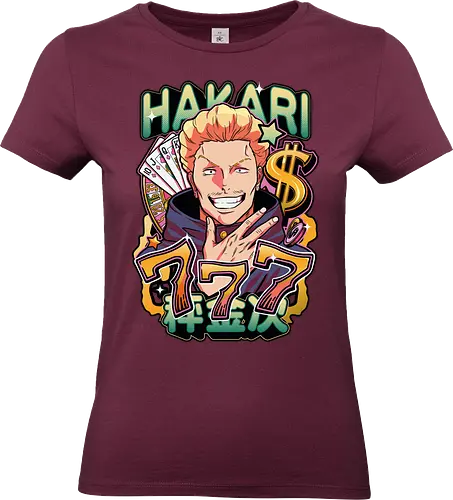Hakari Jackpot Lucky Gambler JJK Energy - Hakari Kinji, Jujutsu, jackpot technique, lucky gambler, 777 anime, casino manga, otaku birthday gift, JJK rising star - Standard T-Shirt (Frauen)